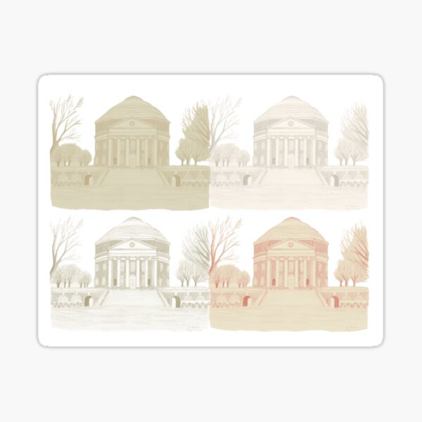 Item preview, Original Rotunda art, colorblocked in natural hues (less orange/blue, brights are available). Elegant, easy on the eyes. designed and sold by Graphite Cove.