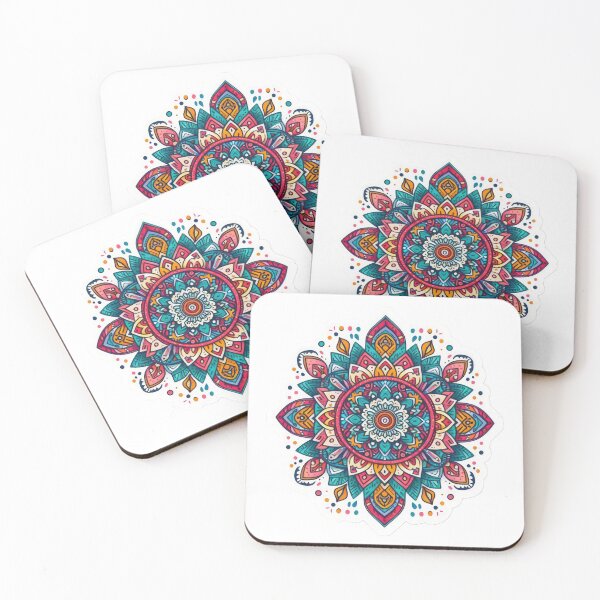 Artikelvorschau, Boho Mandala gefärbter Blumenaufkleber, Bohemian, Bloom Boom, Frühling, Blumen entworfen und verkauft von Expressions-Sel.
