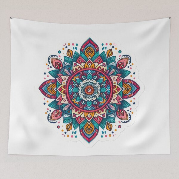 Item preview, boho mandala colored floral sticker,Bohemian,Bloom Boom,Spring,floral designed and sold by Expressions-Sel.