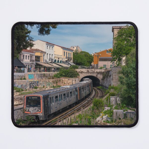 Item preview, Train passing through the old town centre in Athens designed and sold by WorldScenery.