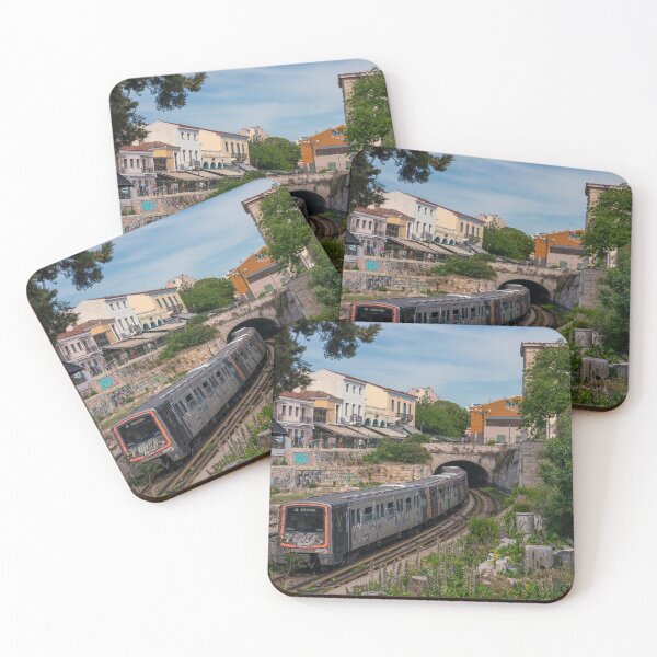 Item preview, Train passing through the old town centre in Athens designed and sold by WorldScenery.