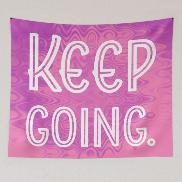 Item preview, Keep Going - Peony and Violet Wave designed and sold by sillyjess.