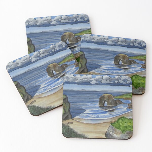 Item preview, The Nuns Beach, Ballybunion, Co. Kerry, Ireland. Watercolor, gouache on 30x40cm paper. designed and sold by crowleyronan123.