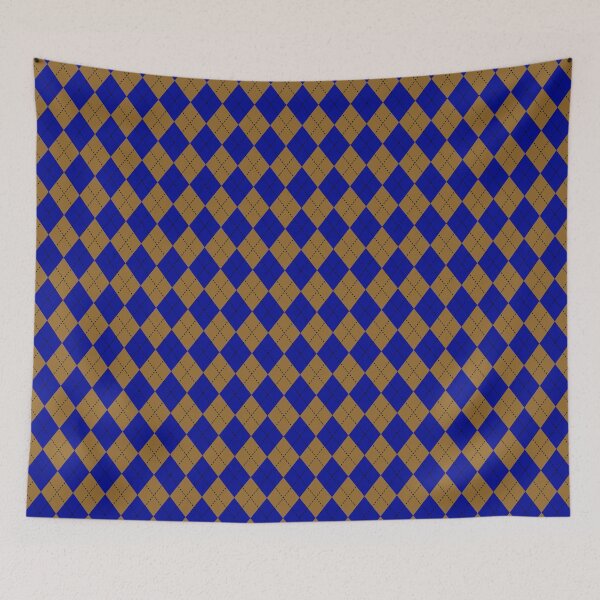 Item preview, Blue Brown House Colors Argyle Diamonds All Over designed and sold by Feeling Artsy.