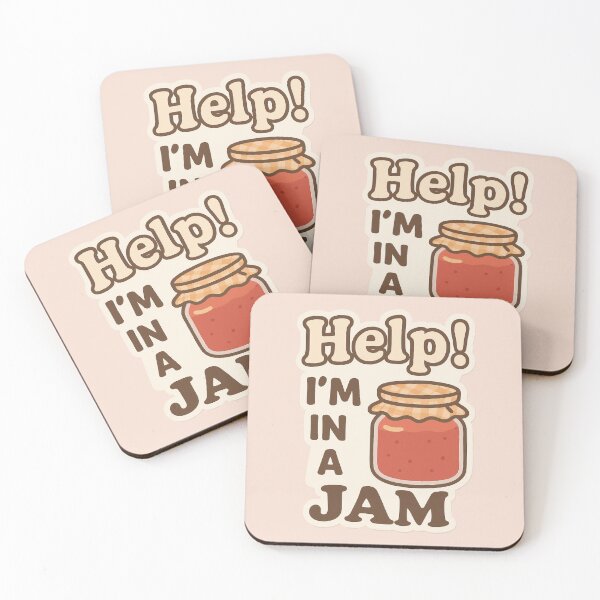 Item preview, Help! I’m in a Jam – Cute Jar Pun Design, Funny Sticker Style, Playful Food Humor designed and sold by Obito-Designs.