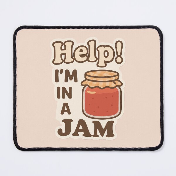 Item preview, Help! I’m in a Jam – Cute Jar Pun Design, Funny Sticker Style, Playful Food Humor designed and sold by Obito-Designs.