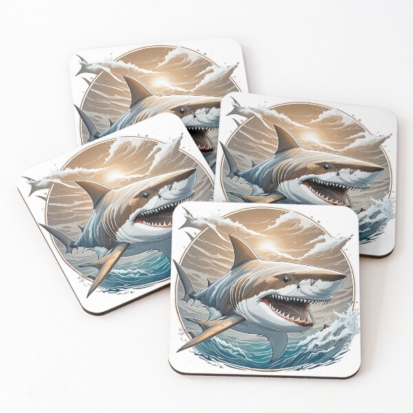 Item preview, Shark Ocean Splash designed and sold by BeachBreezyVA.