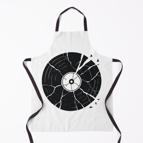 Item preview, Broken Vinyl – Grunge-Style Broken Record | Black and White Minimal Art designed and sold by AlphaAutomation.