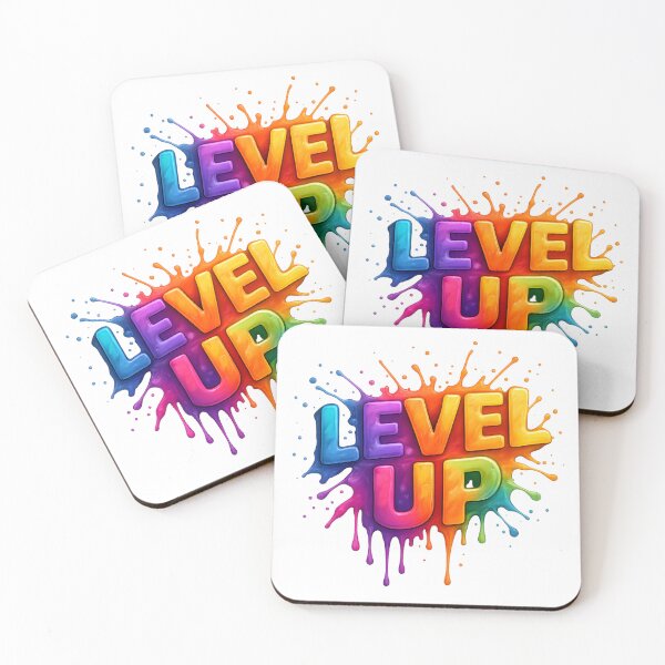 Item preview, LEVEL UP – Colorful splash design for gamers, artists & visionaries designed and sold by LevelUpDark.