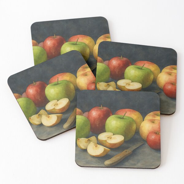 Item preview, Watercolor Apple Still Life – Horizontal Composition designed and sold by Pacika.