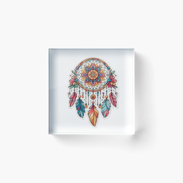 Item preview, boho dream catcher colored floral sticker,Bohemian,Bloom Boom,Spring,floral designed and sold by Expressions-Sel.