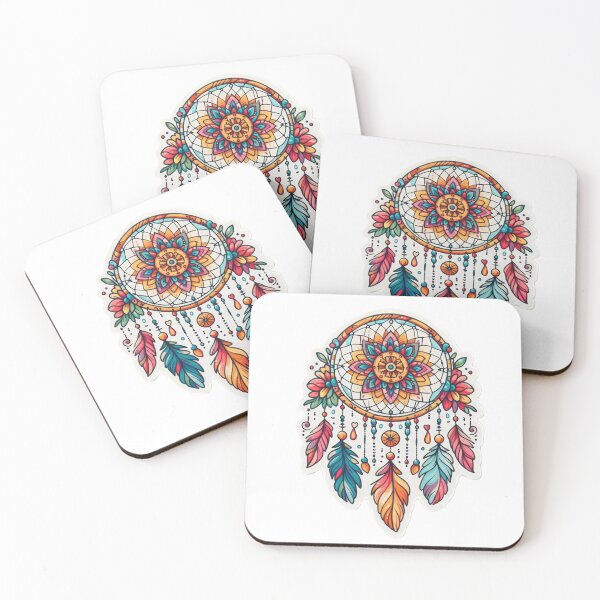 Artikelvorschau, Boho Dream Catcher Colored Blumenaufkleber, Bohemian, Bloom Boom, Frühling, Blumen entworfen und verkauft von Expressions-Sel.