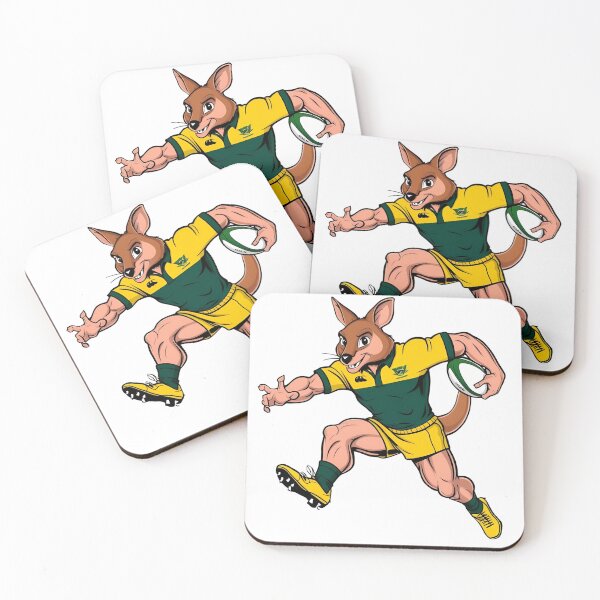 Item preview, Wallabies Rugby Kangaroo Mascot – Australia Sports Art designed and sold by RAA-Logo-Image.