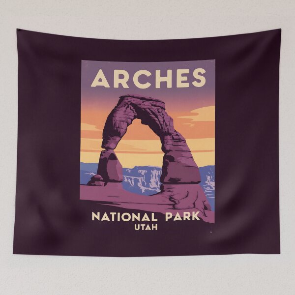 Item preview, A Vintage Illustration of Arches National Park - Utah - United States  designed and sold by GoodOldVintage.