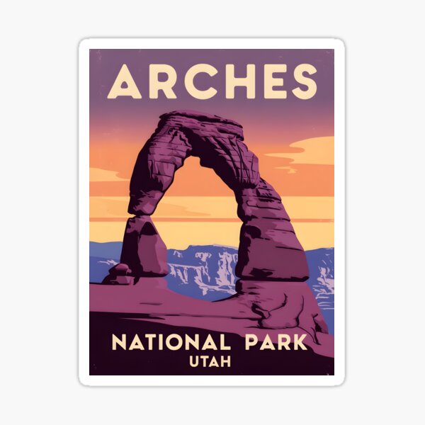 Item preview, A Vintage Illustration of Arches National Park - Utah - United States  designed and sold by GoodOldVintage.