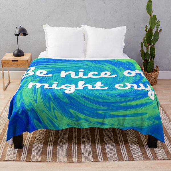 Item preview, Be Nice Or I Might Cry - Cobalt Sour Apple Wave designed and sold by sillyjess.