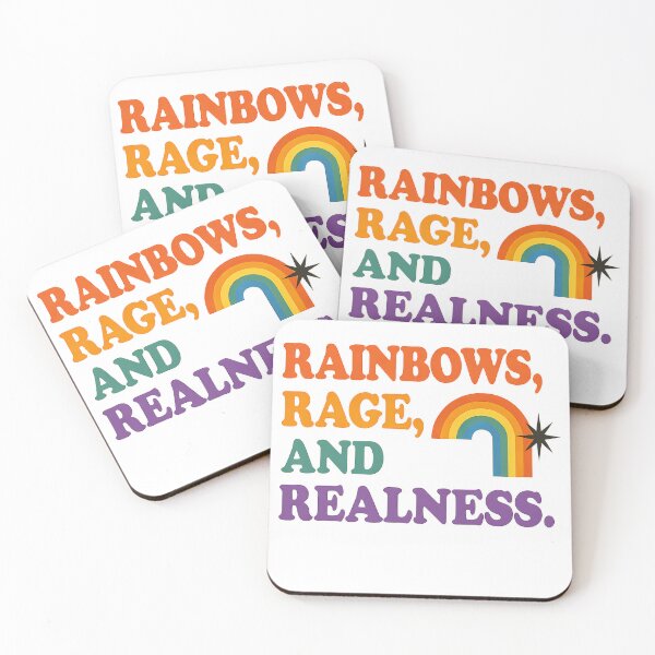 Item preview, Rainbows, Rage, and Realness – Bold Pride Poster designed and sold by Haus Of Sin.