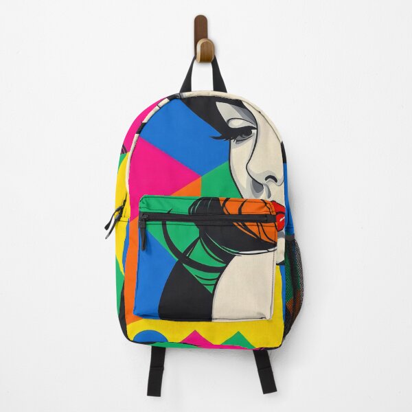 Item preview, Popart Female portrait Geometric Shapes designed and sold by ZanyPaintbrush.