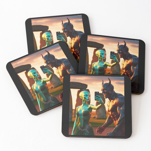 Item preview, Selfie extraterrestre con el diablo designed and sold by StaggDevon.