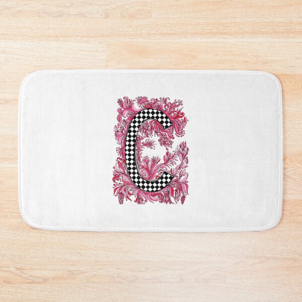 Item preview, Hot Pink C Baroque Monogram designed and sold by NPrintsDesign.