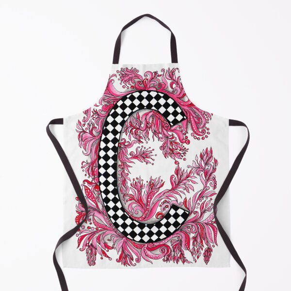 Item preview, Hot Pink C Baroque Monogram designed and sold by NPrintsDesign.