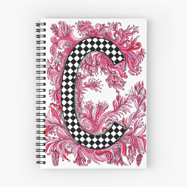 Item preview, Hot Pink C Baroque Monogram designed and sold by NPrintsDesign.