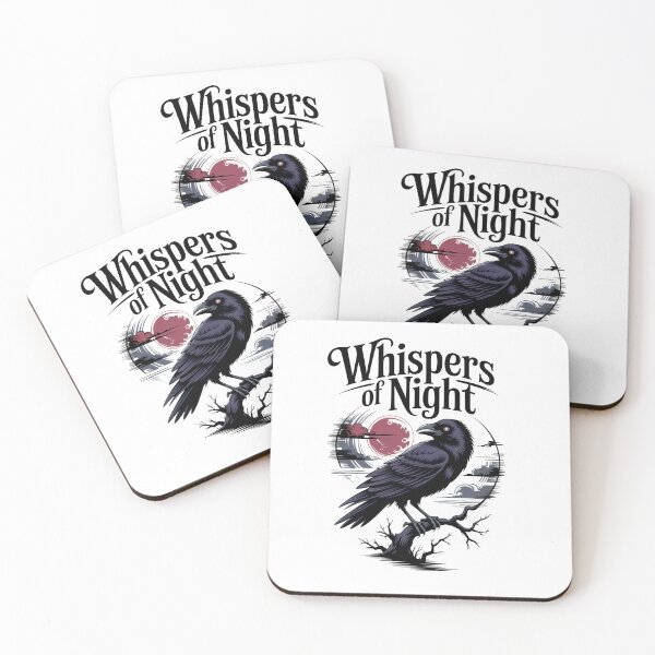 Item preview, Whispers of Night – Gothic Raven and Blood Moon Artwork designed and sold by EpicMediaShop.