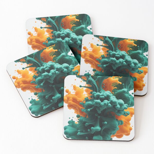 Item preview, Liquid green And Orange Colors designed and sold by Scarlet Frame Studio.