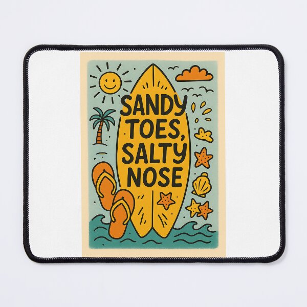 Item preview, Sandy Toes, Salty Nose - Summer Beach Doodle Art designed and sold by Infinity Drip Design.