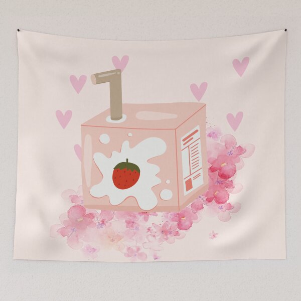 Item preview, Delicious strawberry milk in a drinking sachet designed and sold by LiskoDesign.