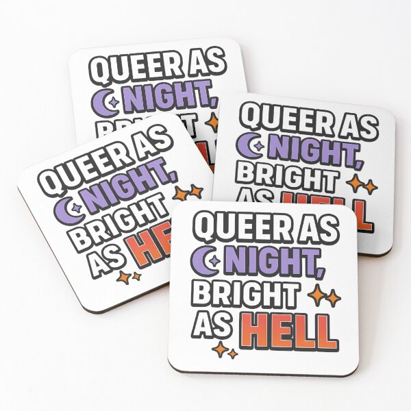 Item preview, Queer As Night Bright As Hell – Bold Typography Art designed and sold by Haus Of Sin.