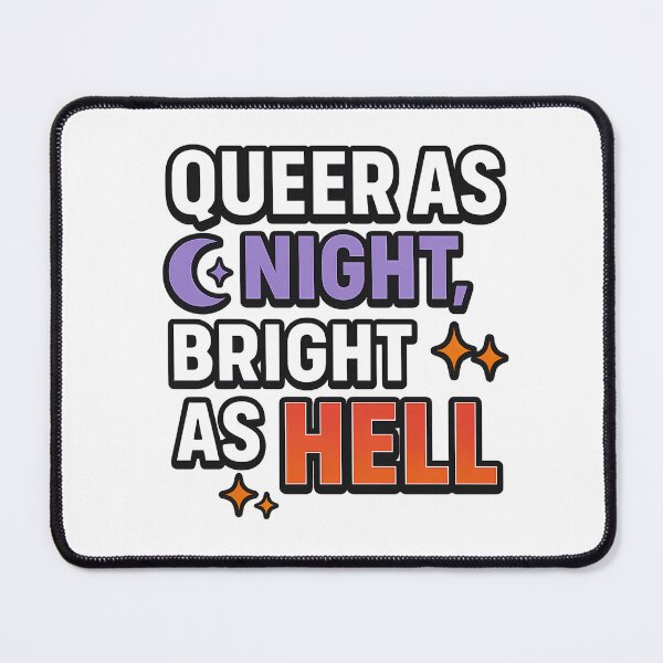 Item preview, Queer As Night Bright As Hell – Bold Typography Art designed and sold by Haus Of Sin.