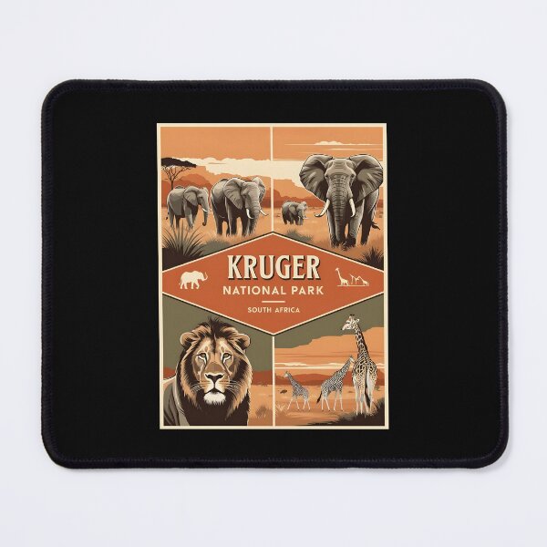 Item preview, A Vintage Illustration of Kruger National Park - South Africa  designed and sold by GoodOldVintage.