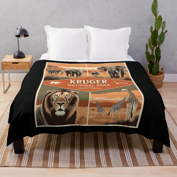 Item preview, A Vintage Illustration of Kruger National Park - South Africa designed and sold by GoodOldVintage.
