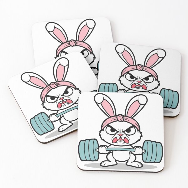 Item preview, Muscular bunny designed and sold by ZenFray.