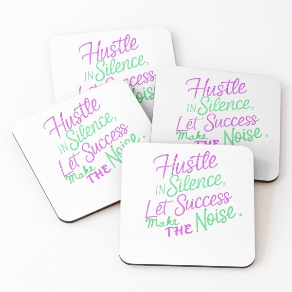 Item preview, Hustle in Silence Success Quote designed and sold by MaqueCreation.