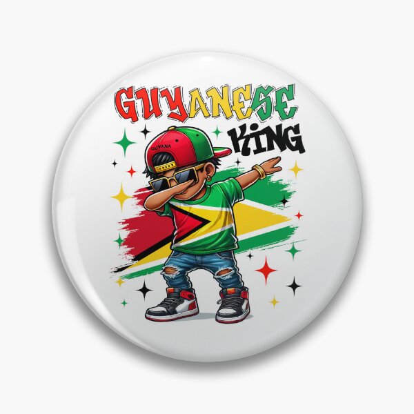 Item preview, Guyanese King dabbing Guyana Flag Pride for Kids designed and sold by NUMAcreations.