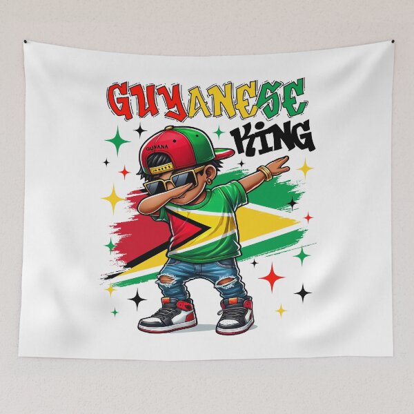 Item preview, Guyanese King dabbing Guyana Flag Pride for Kids designed and sold by NUMAcreations.