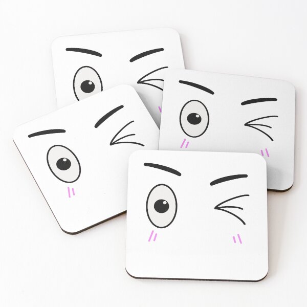 Item preview, Winking Cartoon Eyes with Pink Blush designed and sold by ME-MY-MIND.