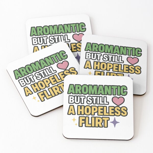 Item preview, Aromantic But Still a Hopeless Flirt – Pride Typography designed and sold by Haus Of Sin.