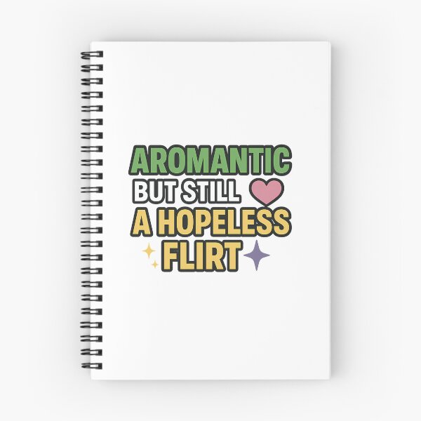 Item preview, Aromantic But Still a Hopeless Flirt – Pride Typography designed and sold by Haus Of Sin.