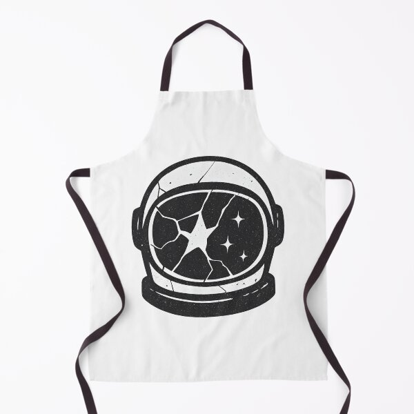 Item preview, Minimalist grunge logo "SHATTERED ASTRONAUT" – broken space helmet & stargazing | Black and white space T-shirt design designed and sold by AlphaAutomation.
