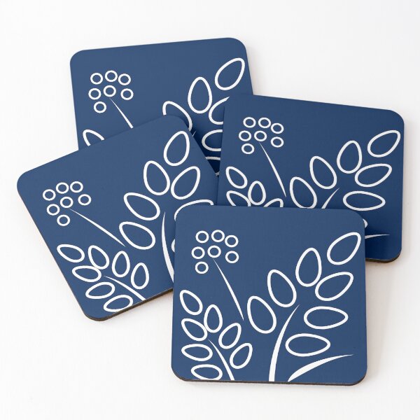 Item preview, Floral Leaf On Navy Blue designed and sold by studioart.