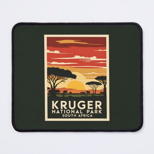 Item preview, A Vintage Illustration of Kruger National Park - South Africa  designed and sold by GoodOldVintage.
