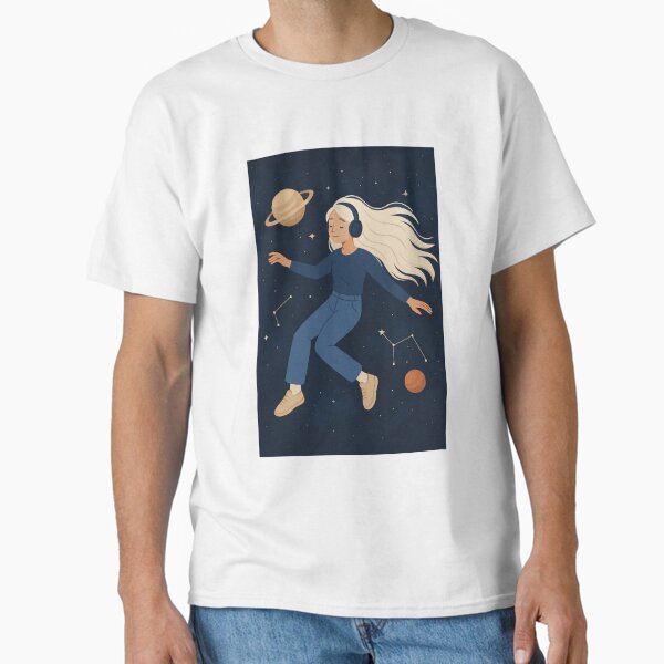 Item preview, Floating Through the Cosmos – Space Girl designed and sold by Elenor's.
