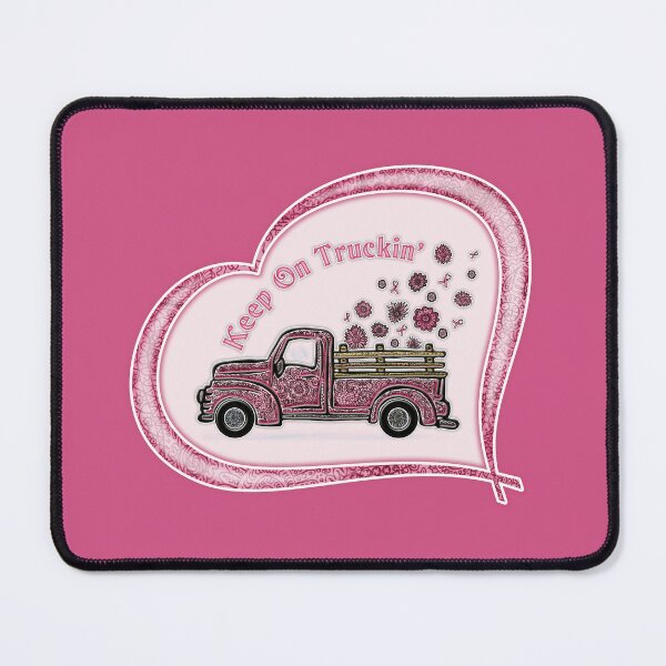 Item preview, Vintage Pink Truck "Keep On Truckin" designed and sold by PinkWinkDesigns.