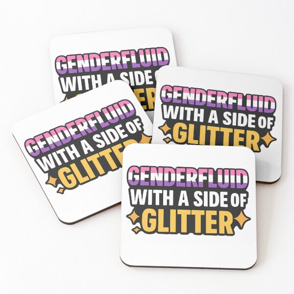 Item preview, Genderfluid with a Side of Glitter – Bold Pride Design designed and sold by Haus Of Sin.