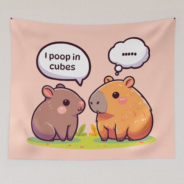 Item preview, Wombat and Capybara Make Small Talk designed and sold by Ghost on Toast.