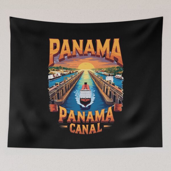 Item preview, A Vintage Travel Illustration of the Panama Canal - Panama  designed and sold by GoodOldVintage.