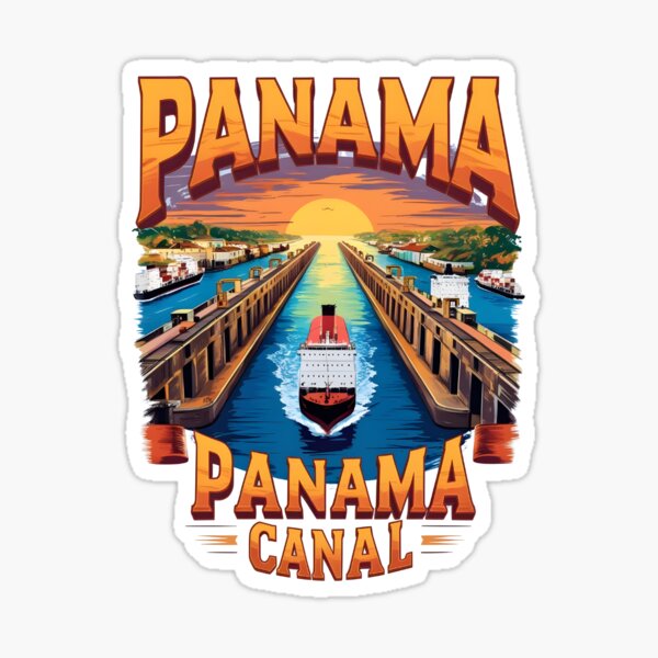 Item preview, A Vintage Travel Illustration of the Panama Canal - Panama  designed and sold by GoodOldVintage.